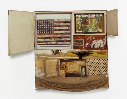 'Short Circuit,' a combine from 1955 by Robert Rauschenberg at Gagosian.